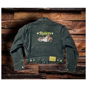 ☆EXTREMELY RARE☆ RALPH LAUREN COUNTRY EMBROIDERED DENIM JACKET- WOMEN SIZE SMALL